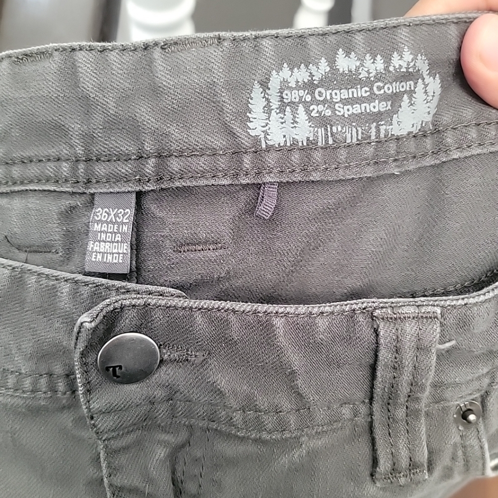 Toad & Co. Drover Men's Grey Denim Organic Cotton Stretch Pants 36x32 Quality - Picture 4 of 5